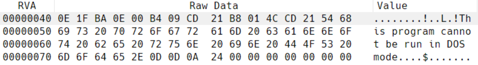 DOS Stub